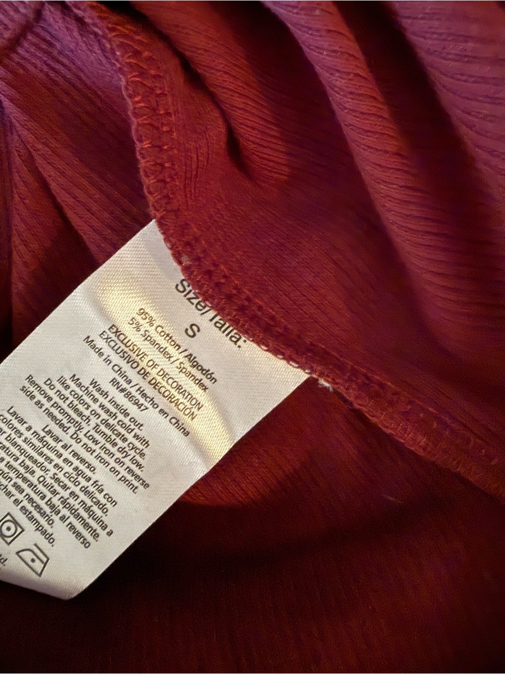 Von Dutch Maroon Tank BRAND NEW SIZE SMALL - Picture 3 of 3